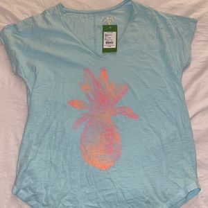 Lilly Pulitzer Pineapple Beach Watercolor T-shirt